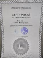 Сертификат сотрудника Пестова Г.В.